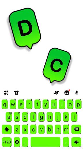 Neon Green Chat Keyboard Theme - عکس برنامه موبایلی اندروید