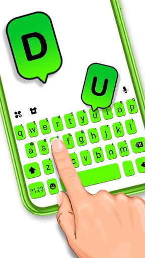 Neon Green Chat Keyboard Theme - Image screenshot of android app