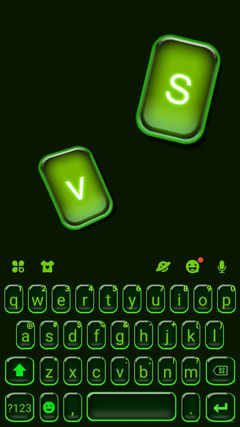 Neon Green Tech Keyboard Theme - عکس برنامه موبایلی اندروید