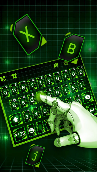 Neon Green Tech 2 Keyboard The - Image screenshot of android app