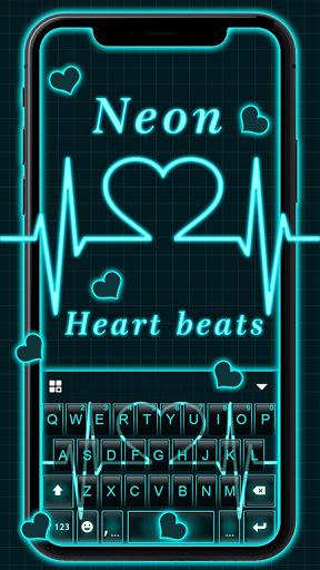 Neon Heart Love Theme - Image screenshot of android app