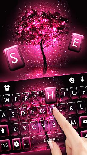 Neon Pink Galaxy Theme - Image screenshot of android app