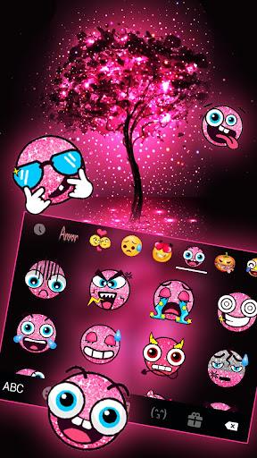 Neon Pink Galaxy Theme - Image screenshot of android app