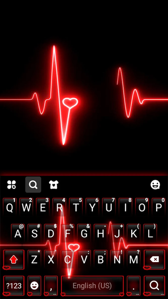 Neon Red Heartbeat Theme - Image screenshot of android app