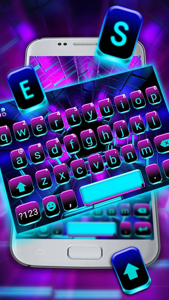 Neon Space Lights Keyboard The - عکس برنامه موبایلی اندروید