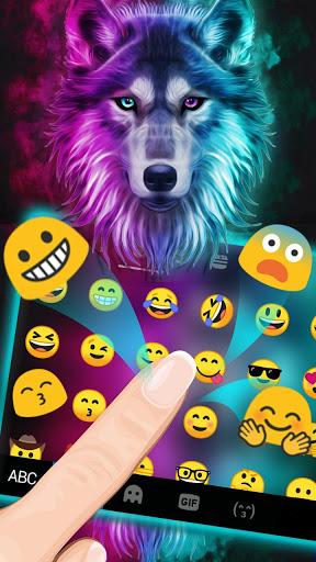 Neon Wolf New Keyboard Theme - عکس برنامه موبایلی اندروید