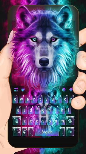 Neon Wolf New Keyboard Theme - عکس برنامه موبایلی اندروید