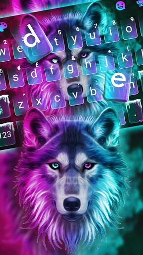 Neon Wolf New Keyboard Theme - عکس برنامه موبایلی اندروید