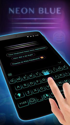Neon Blue Keyboard Theme - Image screenshot of android app