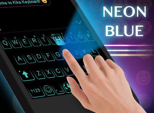 Neon Blue Keyboard Theme - عکس برنامه موبایلی اندروید