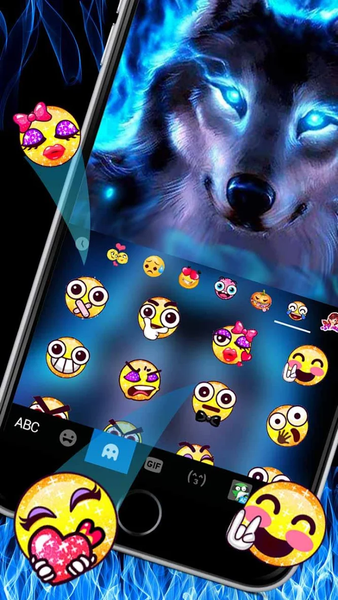 Neon Wolf Theme - Image screenshot of android app