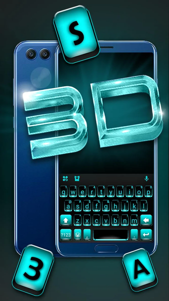 Next Tech 3d Keyboard Theme - Image screenshot of android app