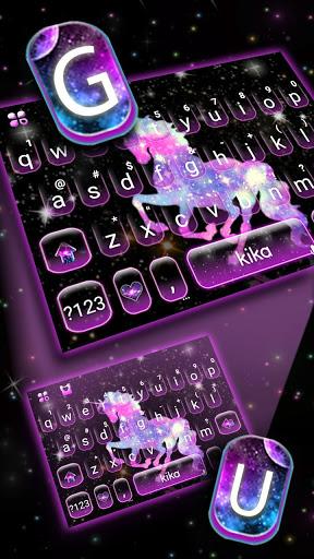 Night Galaxy Unicorn Keyboard Theme - Image screenshot of android app