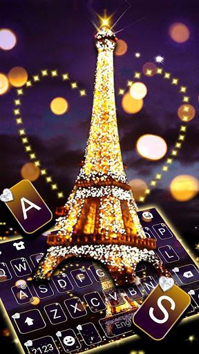 Night Romantic Paris Keyboard Theme - عکس برنامه موبایلی اندروید