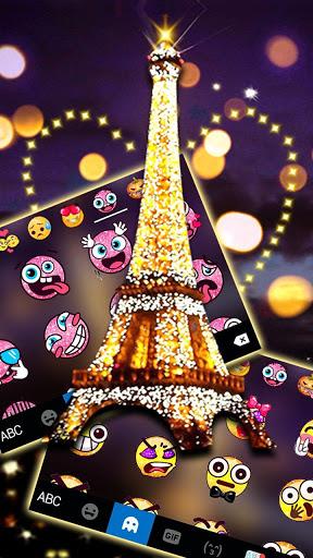 Night Romantic Paris Keyboard Theme - عکس برنامه موبایلی اندروید
