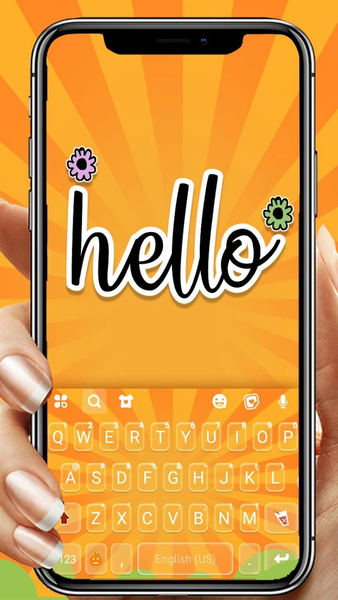 Orange Shades Keyboard Theme - Image screenshot of android app
