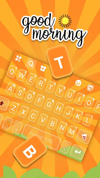 Orange Shades Keyboard Theme - Image screenshot of android app