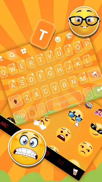 Orange Shades Keyboard Theme - عکس برنامه موبایلی اندروید