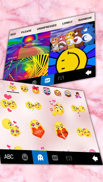Os۱۱ Pink Marble Keyboard Them - عکس برنامه موبایلی اندروید