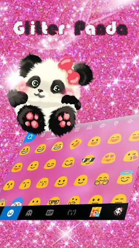 Hot Pink Panda keyboard Theme - Image screenshot of android app