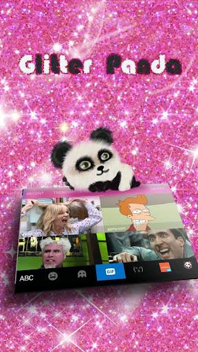 Hot Pink Panda keyboard Theme - Image screenshot of android app