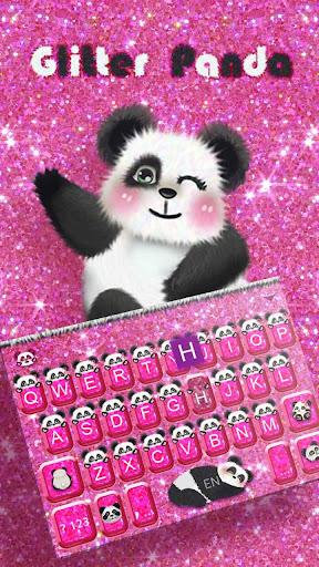 Hot Pink Panda keyboard Theme - عکس برنامه موبایلی اندروید