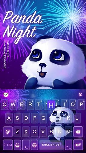 Panda Night Keyboard Theme - عکس برنامه موبایلی اندروید