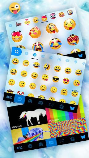 Pastel Blue Love Keyboard Theme - عکس برنامه موبایلی اندروید