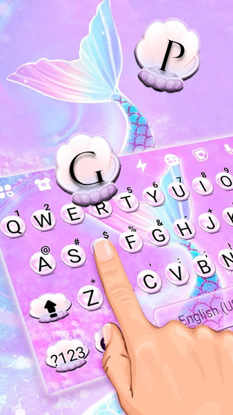Pastel Mermaid Tail Keyboard Theme - عکس برنامه موبایلی اندروید