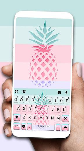 Pastel Pineapple Keyboard Theme - Image screenshot of android app