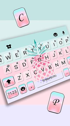 Pastel Pineapple Keyboard Theme - عکس برنامه موبایلی اندروید