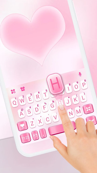 Pastel Pink Heart Keyboard The - Image screenshot of android app