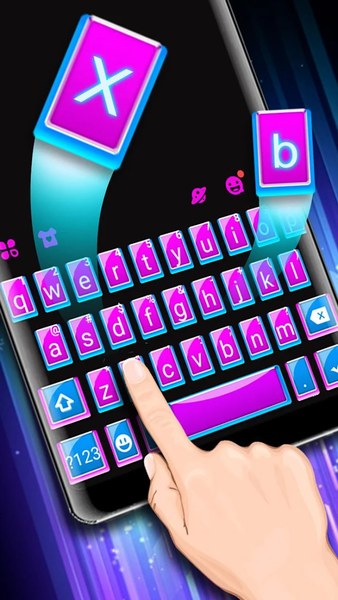 Pink Blue SMS Keyboard Theme - عکس برنامه موبایلی اندروید