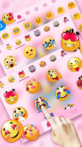 Pink Cute Owl Keyboard Theme - عکس برنامه موبایلی اندروید