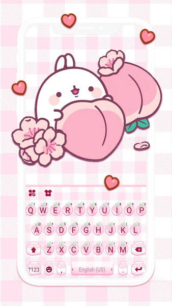 Pink Cute Peach Theme - عکس برنامه موبایلی اندروید