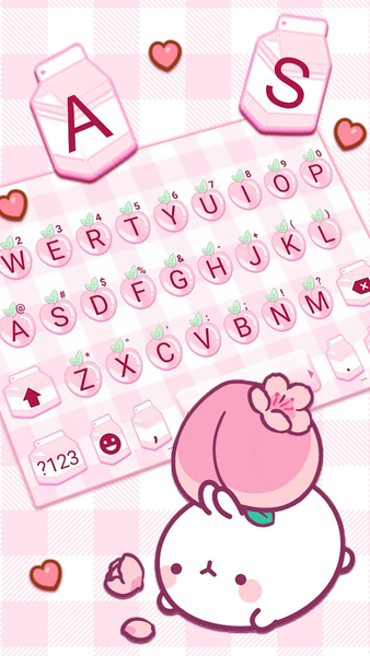 Pink Cute Peach Theme - عکس برنامه موبایلی اندروید