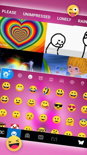 Pink Dreamy Butterflies Keyboard Theme - عکس برنامه موبایلی اندروید