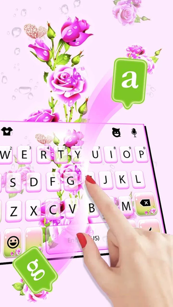 Pink Flowers Theme - Image screenshot of android app