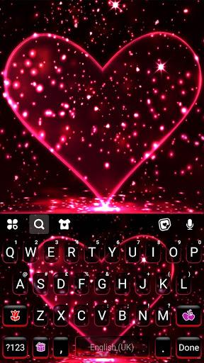 Pink Glitter Heart 2 Keyboard Background - عکس برنامه موبایلی اندروید