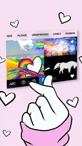 Pink Love Heart Keyboard Theme - عکس برنامه موبایلی اندروید