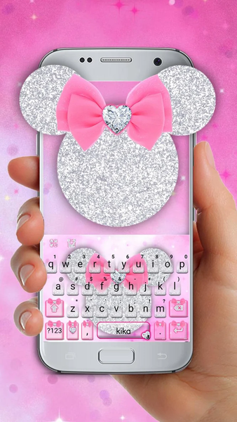 Pink Minny Bow Theme - Image screenshot of android app