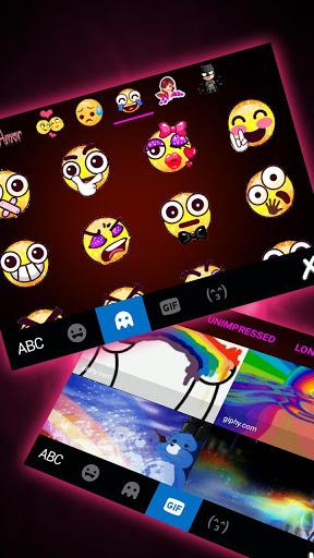 Pink Neon Heart ۲ Keyboard Theme - عکس برنامه موبایلی اندروید