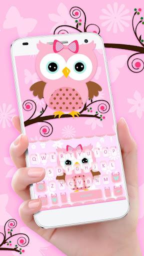 Pink Owl Theme - Image screenshot of android app