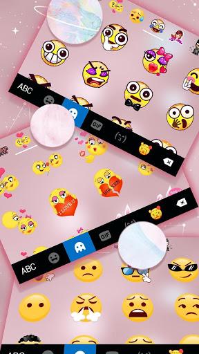 Pink Planets Keyboard Theme - عکس برنامه موبایلی اندروید