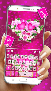 Pink Rose Flower Theme - Image screenshot of android app