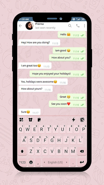 Pink SMS Keyboard Background - عکس برنامه موبایلی اندروید