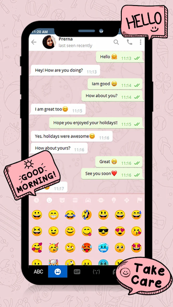 Pink SMS Keyboard Background - Image screenshot of android app