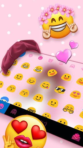 Pink Wink Girl Keyboard Theme - عکس برنامه موبایلی اندروید