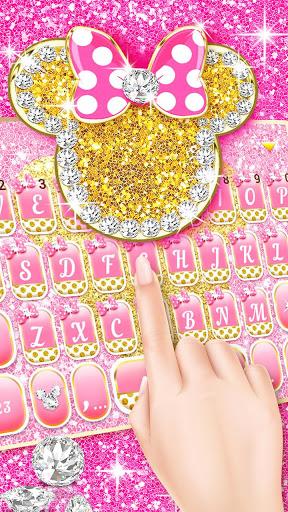 Pink Bow Minnies Keyboard theme - عکس برنامه موبایلی اندروید