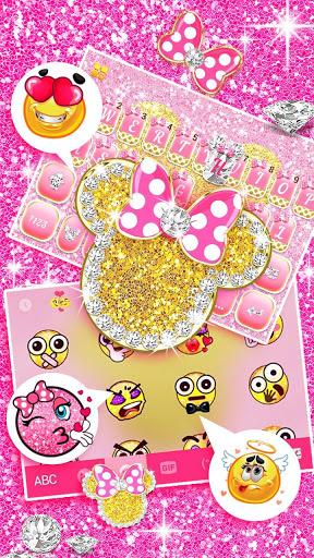 Pink Bow Minnies Keyboard theme - عکس برنامه موبایلی اندروید